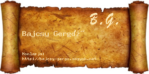 Bajcsy Gergő névjegykártya