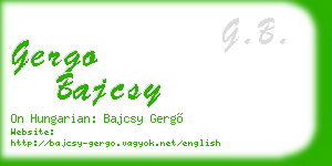 gergo bajcsy business card